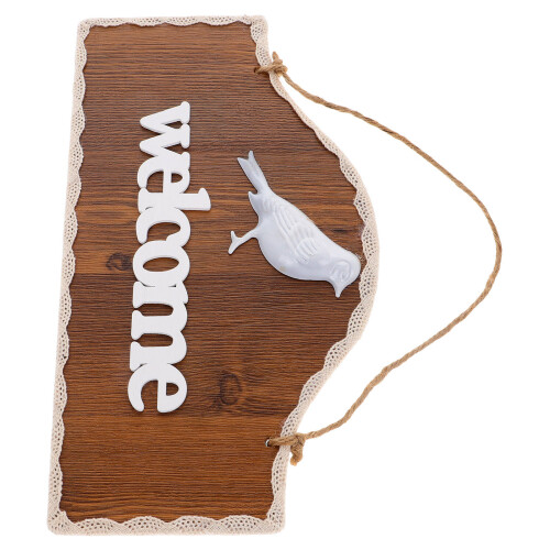 5Pièces Décoration Murale Bois Oiseaux Signe Porte 1