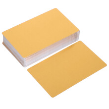 400Pcs Golden Aluminum Business Cards Blank DIY Engraved Name Cards