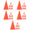 40Pièces Drapeaux Avertissement PVC Orange Pour Usage Extérieur 8