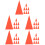 40Pièces Drapeaux Avertissement PVC Orange Pour Usage Extérieur 7