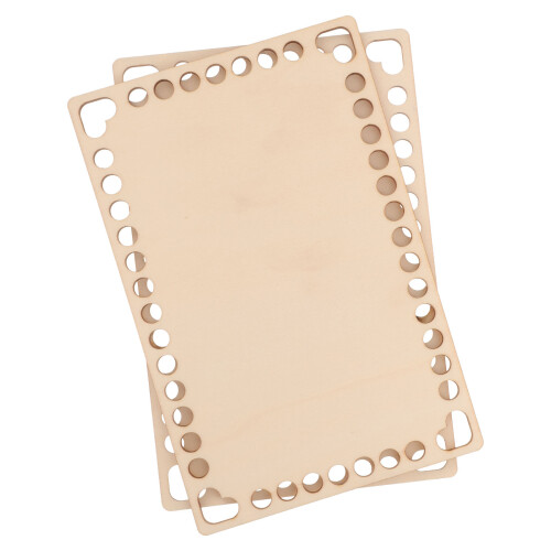 6Pièces Support En Bois Beige Durable Pour Base De Sac Crocheté