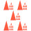 40Pièces Drapeaux Avertissement PVC Orange Pour Usage Extérieur 9