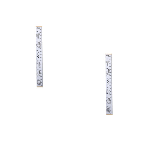 2Pièces Grande Règle Croissance Bois Toile Facile À Installer 2