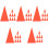 40Pièces Drapeaux Avertissement PVC Orange Pour Usage Extérieur 4