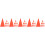 40Pièces Drapeaux Avertissement PVC Orange Pour Usage Extérieur 10