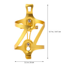 2Pcs Cycling Water Bottle Holder Golden Aluminum Portable Mount