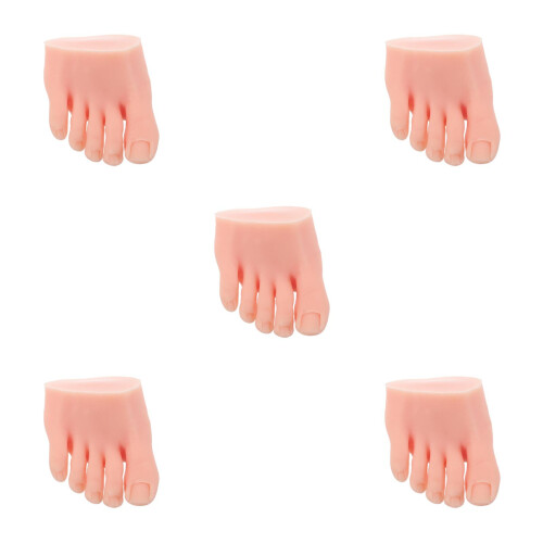 5Pcs Silicone Manicure Practice Foot Model For Acrylic Nail Training 2