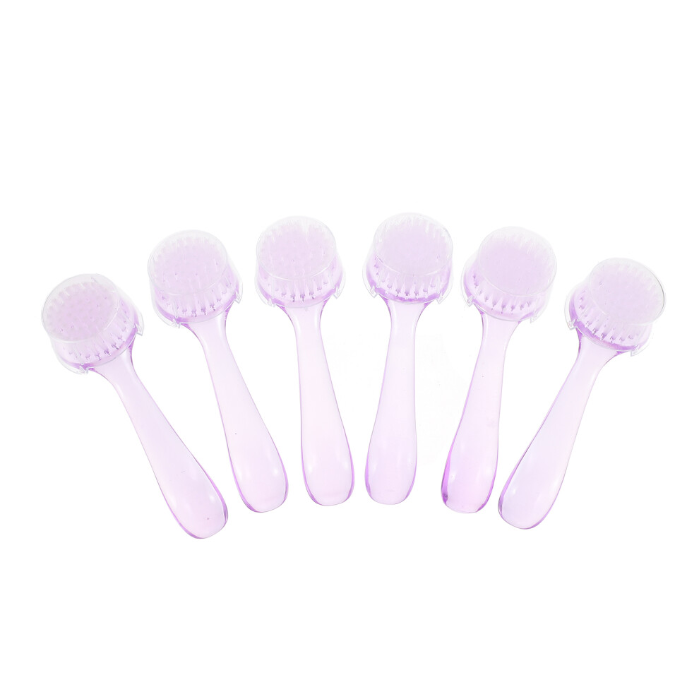 Happyyami 12Pcs Transparent Nail Dust Cleaning Brushes Durable Manicure Tool