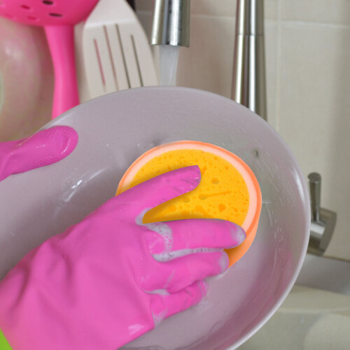 12 Pcs Wok Sponges Multi-Function Dish Cleaning Sponge Kitchen Tools 2