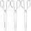 3Pcs Silver Durable Garbage Grabber Pickup Tool Reusable Tongs 6