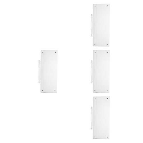 4Pièces Panneaux De Nom Pour Bureau Design Transparent 2