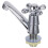 4Pcs Single Handle Bathroom Faucet Cold Water Alloy Copper Silver 2