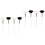 8Pièces Brosse Beauté Nylon Multi- Applicateur 4