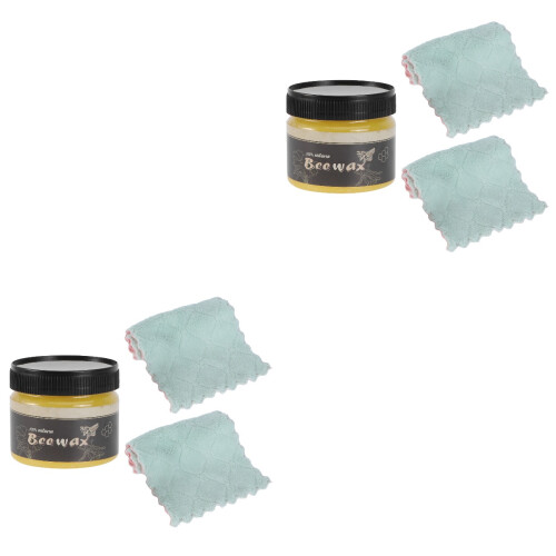 2Pièces Cire D'abeille Naturelle Pour Bois 2