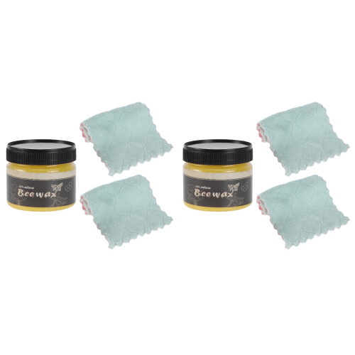 2Pièces Cire D'abeille Naturelle Pour Bois 1