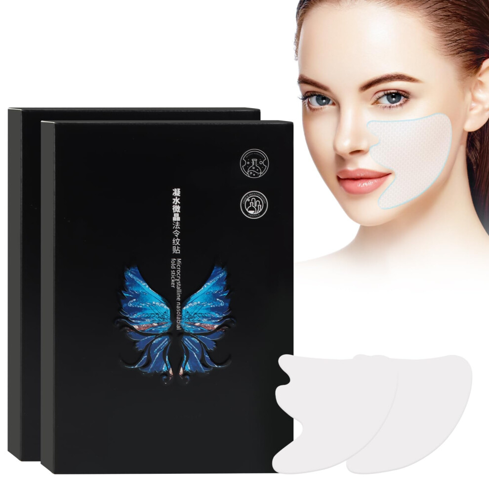 Wrinkle Patches with Hyaluronic Acid Microcrystalline Tech for Nasolabial Folds and Forehead Lines (2pcs)