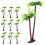 40Pcs Green Mini Palm Tree Decor Plastic Fake Tropical Model 1