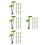40Pcs Green Mini Palm Tree Decor Plastic Fake Tropical Model 8