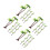 40Pcs Green Mini Palm Tree Decor Plastic Fake Tropical Model 4