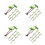 40Pcs Green Mini Palm Tree Decor Plastic Fake Tropical Model 9