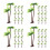 40Pcs Green Mini Palm Tree Decor Plastic Fake Tropical Model 7
