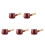 5Pcs Enamel Cream Pitchers Dark Red Mini Pitchers with Handle 5