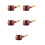 5Pcs Enamel Cream Pitchers Dark Red Mini Pitchers with Handle 4