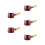 5Pcs Enamel Cream Pitchers Dark Red Mini Pitchers with Handle 7