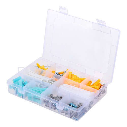 2 Sets 200Pcs Self Tapping Screws With Expansion Rubber Plugs
