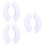 3 Pairs Skate Protector White Flannel Pattern Shield Child 6