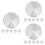 18 Pcs Glass Table Tops Disc Hardware Thickened Aluminum 7