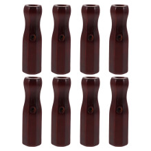 8Pcs Dark Red Foosball Handles Wood Table Soccer Grip Replacements