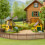 2Pcs Mini Picket Fence For Diy Sand Table Plastic Garden Edging Brown 9