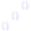 3 Pairs Skate Protector White Flannel Pattern Shield Child 4