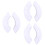 3 Pairs Skate Protector White Flannel Pattern Shield Child 5