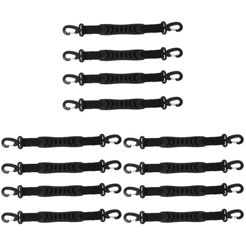 12Pcs Ski Boot Carrier Straps with Buckles Black Durable Storage Tool 1