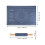 2Sets Multi-Function Blue Silicone Dough Mat with Wooden Rolling Pin 10