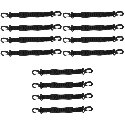 12Pcs Ski Boot Carrier Straps with Buckles Black Durable Storage Tool 2