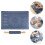 2Sets Multi-Function Blue Silicone Dough Mat with Wooden Rolling Pin 11