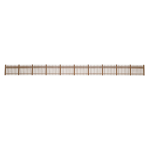 2Pcs Mini Picket Fence For Diy Sand Table Plastic Garden Edging Brown 1