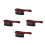 4Pcs Dark Red Pool Table Brush Set with Wood Handle for Felt Cleaning 8