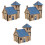 3 Pcs House Puzzle Puzzles Bamboo 3d Cutting Jigsaw 3