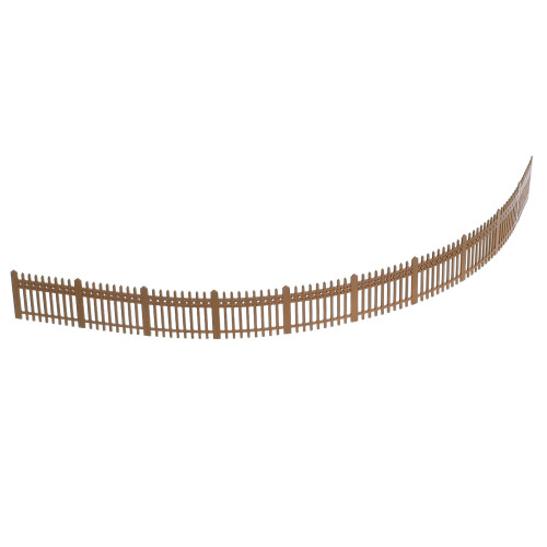 2Pcs Mini Picket Fence For Diy Sand Table Plastic Garden Edging Brown 2