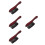 4Pcs Dark Red Pool Table Brush Set with Wood Handle for Felt Cleaning 5