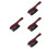 4Pcs Dark Red Pool Table Brush Set with Wood Handle for Felt Cleaning 10