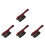 4Pcs Dark Red Pool Table Brush Set with Wood Handle for Felt Cleaning 4