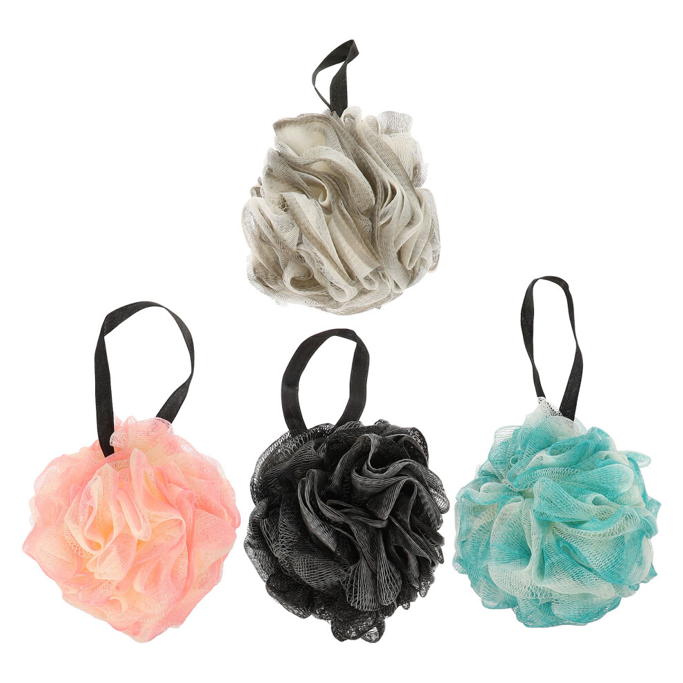 Aboofan 16Pcs Assorted Color Pe Bath Balls Body Skin Exfoliating Shower Loofah