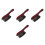 4Pcs Dark Red Pool Table Brush Set with Wood Handle for Felt Cleaning 6