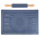 2Sets Multi-Function Blue Silicone Dough Mat with Wooden Rolling Pin 3