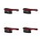 4Pcs Dark Red Pool Table Brush Set with Wood Handle for Felt Cleaning 9